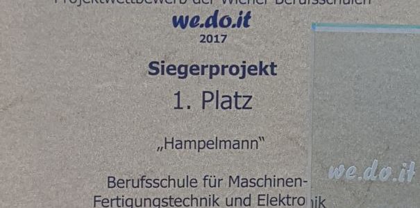1. Platz bei we.do.it 1. Platz bei we.do.it